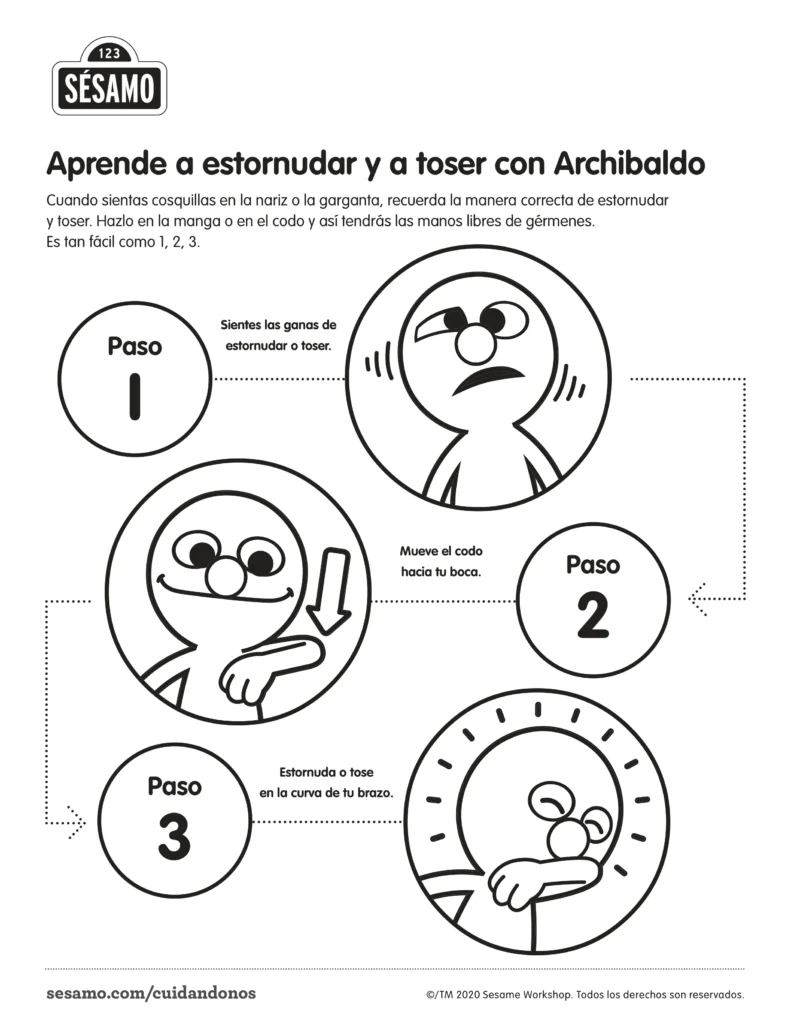 Aprende a Estornudar y Toser con Archibaldo (Preescolar) PDF 1 aprende a estornudar y toser con archibaldo