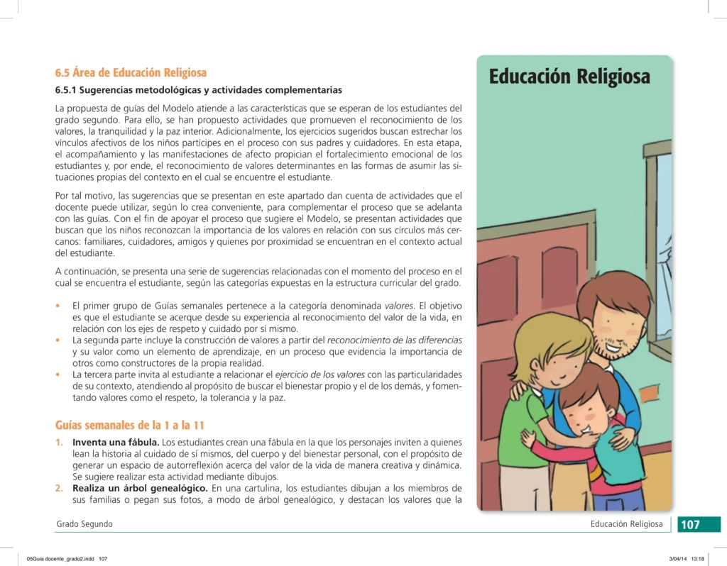 Educación Religiosa: Guía Docente - Grado Segundo (MEN) PDF 1 guia docente de educacion religiosa para grado segundo